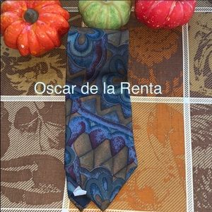 Oscar de la Renta silk Art Deco Tie